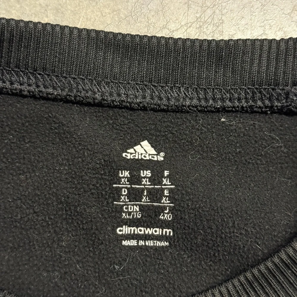Adidas Climawarm Mens XL Black Fleece Crewneck Sweatshirt Athletic Pullover